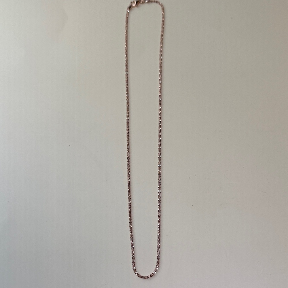 925 Silver Rose Gold Necklace